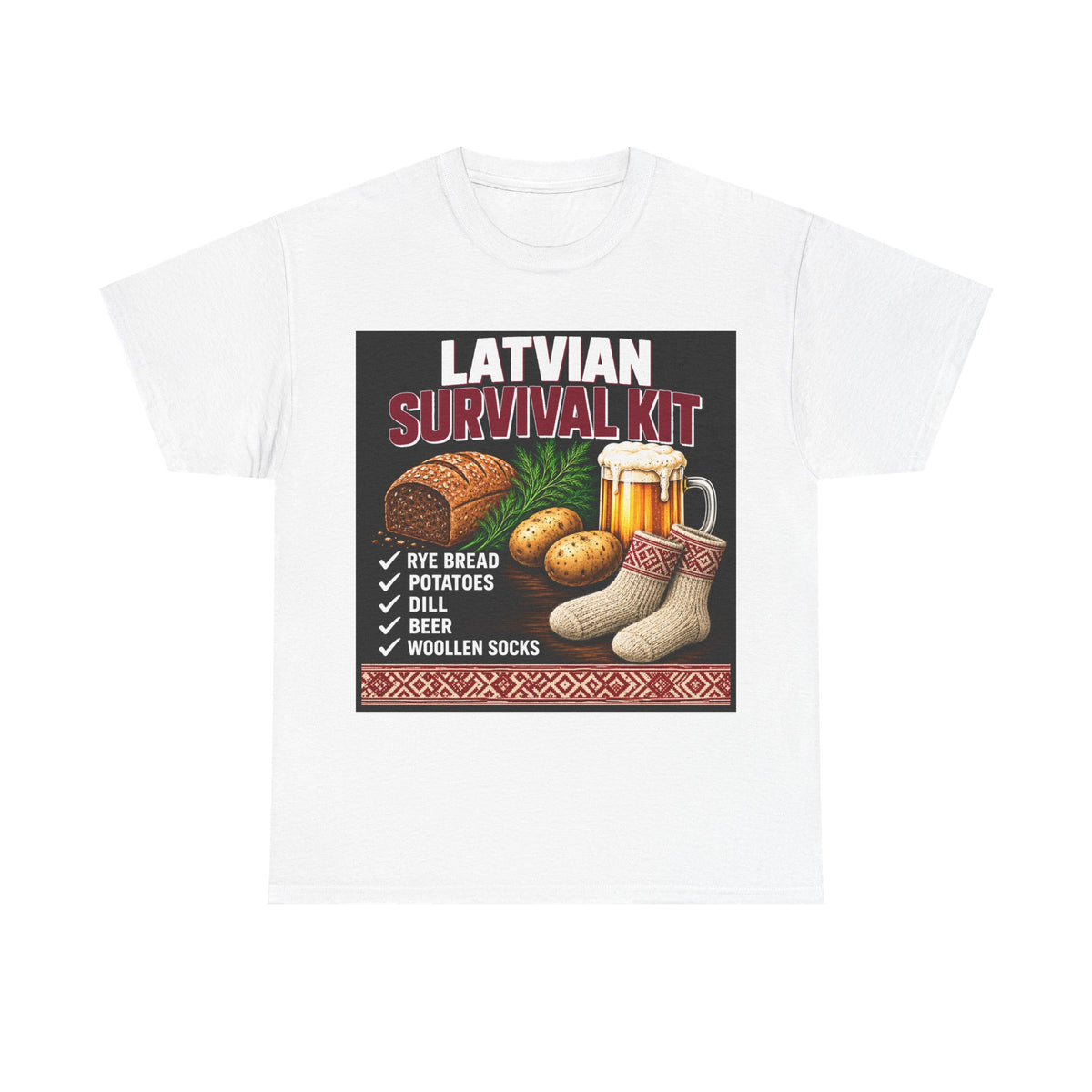 Latvian Survival Kit T-Shirt | Funny Latvian Gift | BalticAF