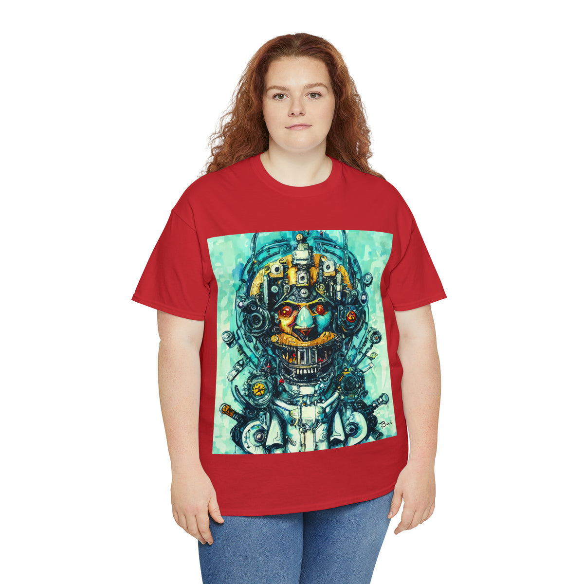 CYBERPUNK STEAMPUNK AUTON - Airt on a Shirt  - Unisex Heavy Cotton Tee - AUS