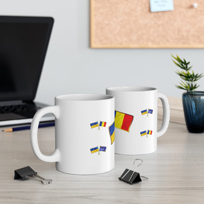 Ukrainian-Romanian NATO Supporter Mug