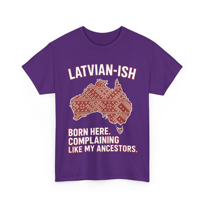 Latvian-ISH Australian T-Shirt | Funny Latvian Heritage Gift | BalticAF