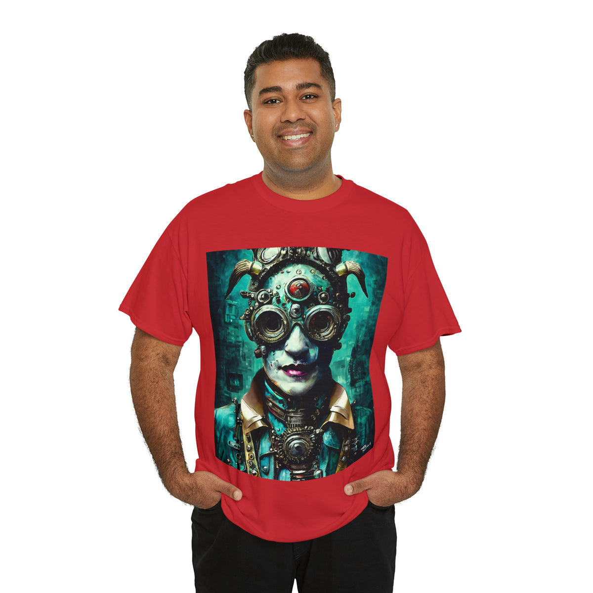 CYBER-STEAMPUNK LORD - Airt on a Shirt  - Unisex Heavy Cotton Tee - AUS