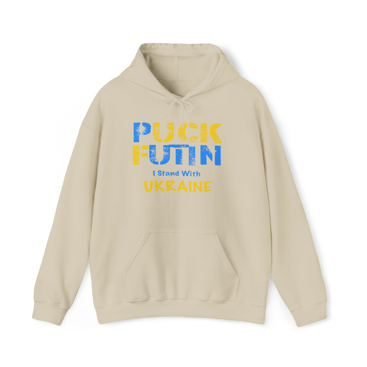"P*** FUTI*" I Stand With UKRAINE - Unisex Heavy Blend™ Hooded Sweatshirt