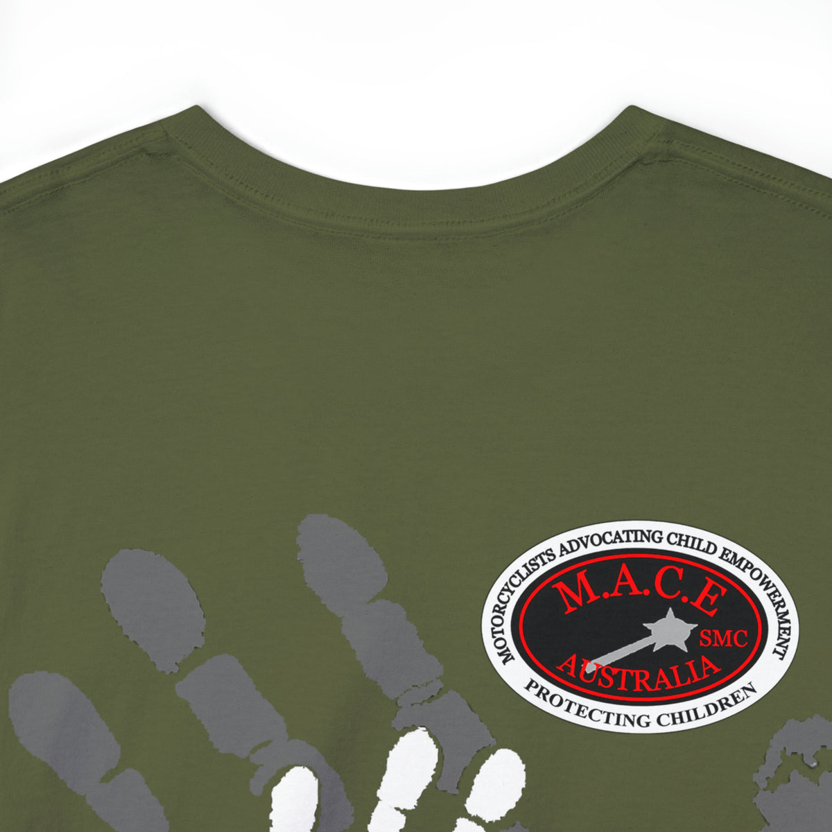 M.A.C.E. Emblem & Back Hands - Unisex Heavy Cotton Tee