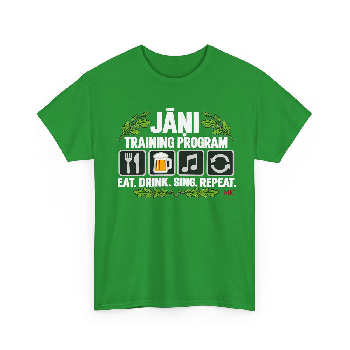 Jāņi Training Program T-Shirt | Latvian Midsummer Gift | White Text | BalticAF