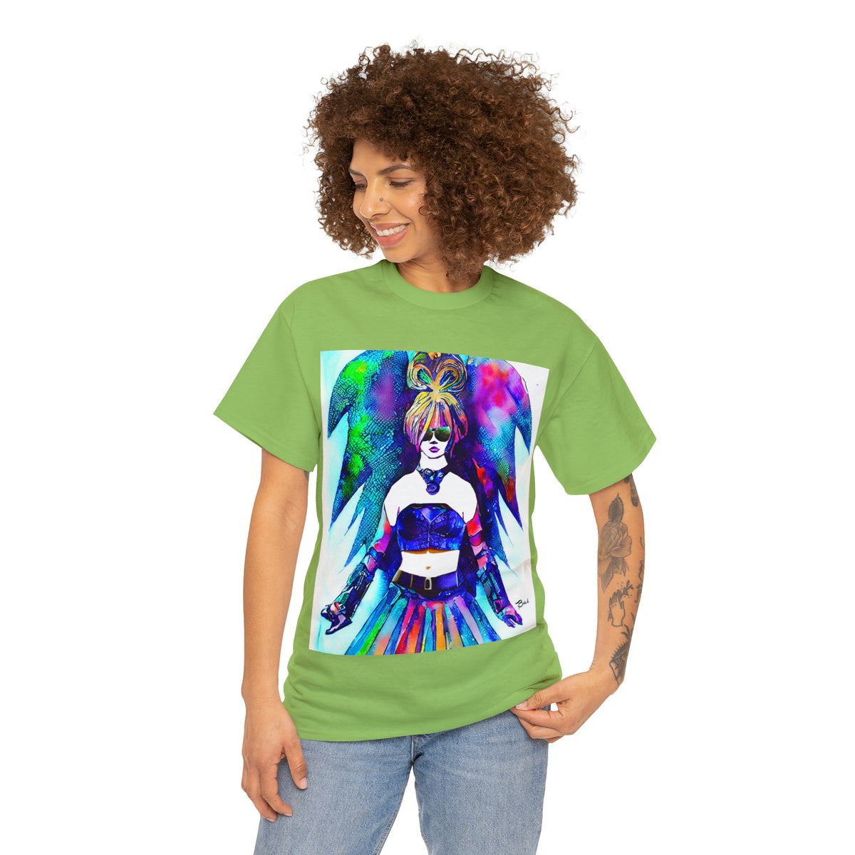 CYBER GIRL - Airt on a Shirt  - Unisex Heavy Cotton Tee - AUS