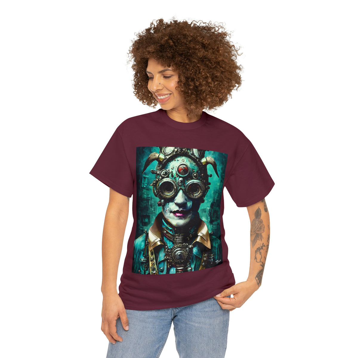 CYBER-STEAMPUNK LORD - Airt on a Shirt  - Unisex Heavy Cotton Tee - AUS