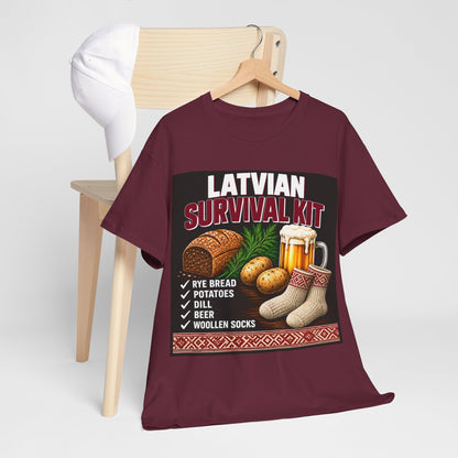 Latvian Survival Kit T-Shirt | Funny Latvian Gift | BalticAF