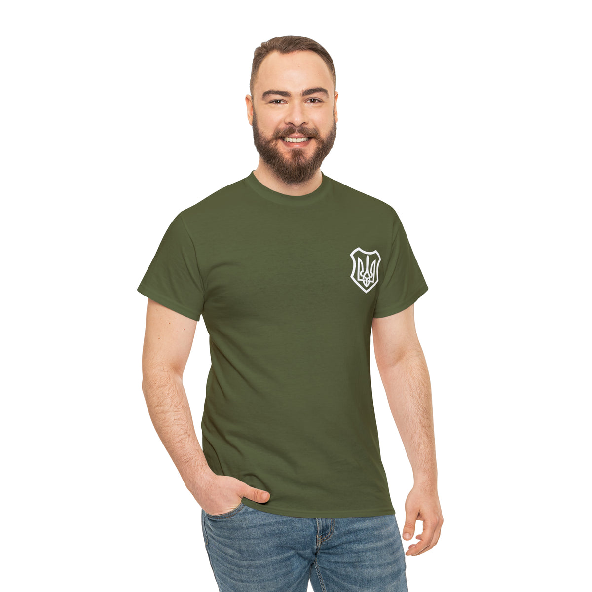 ICONIC UKRAINIAN TRIDENT T-SHIRT version 2 - Unisex Heavy Cotton Tee - AUS