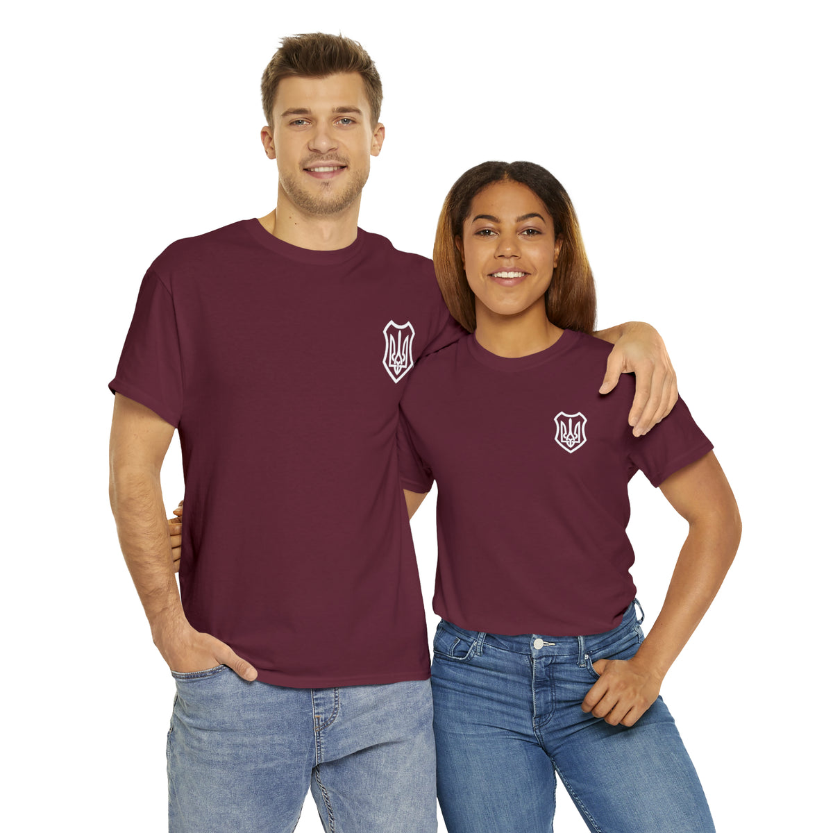 ICONIC UKRAINIAN TRIDENT T-SHIRT version 2 - Unisex Heavy Cotton Tee - AUS