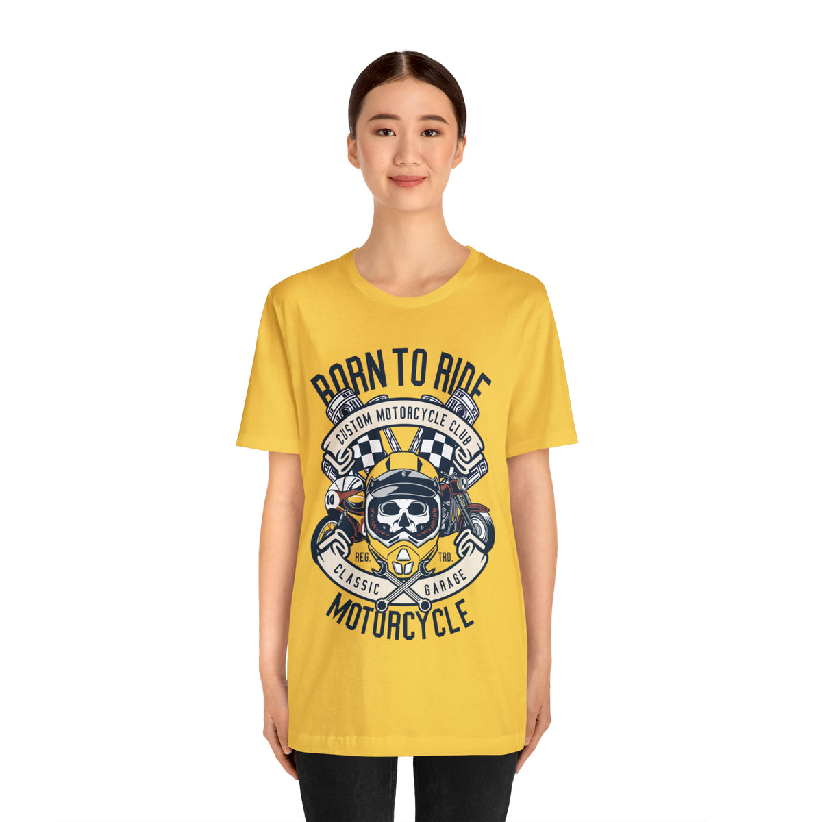 BORN TO RIDE Classic Garage - Unisex Jersey Short Sleeve Tee