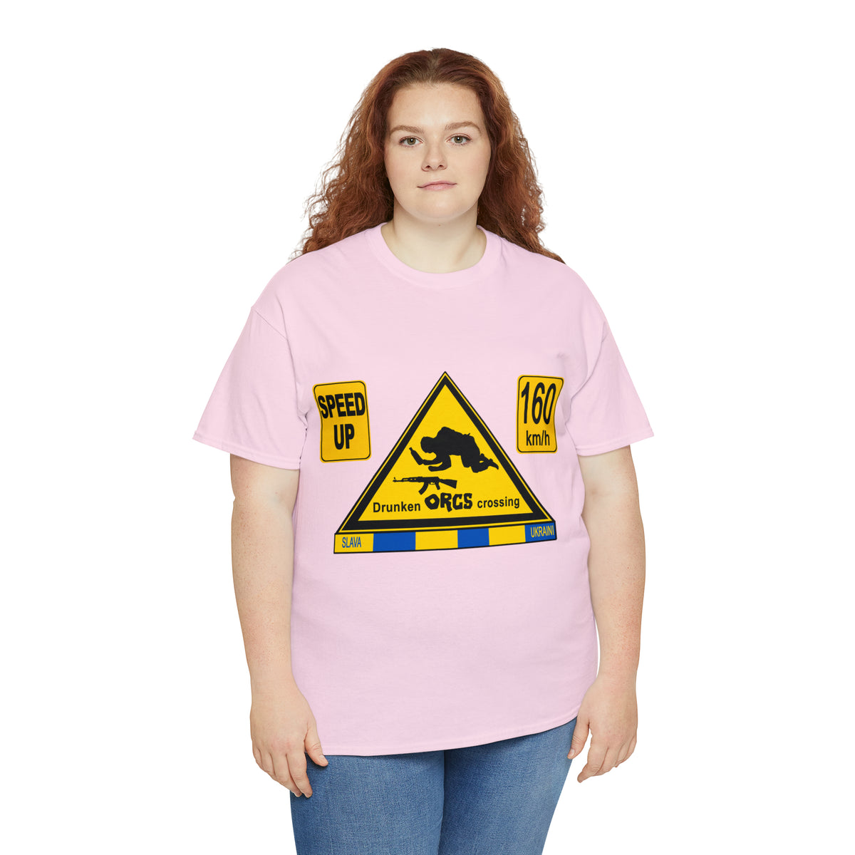 DRU**** ORCS CROSSING - 160 Km/h/SPEED UP - Unisex Heavy Cotton Tee - AUS