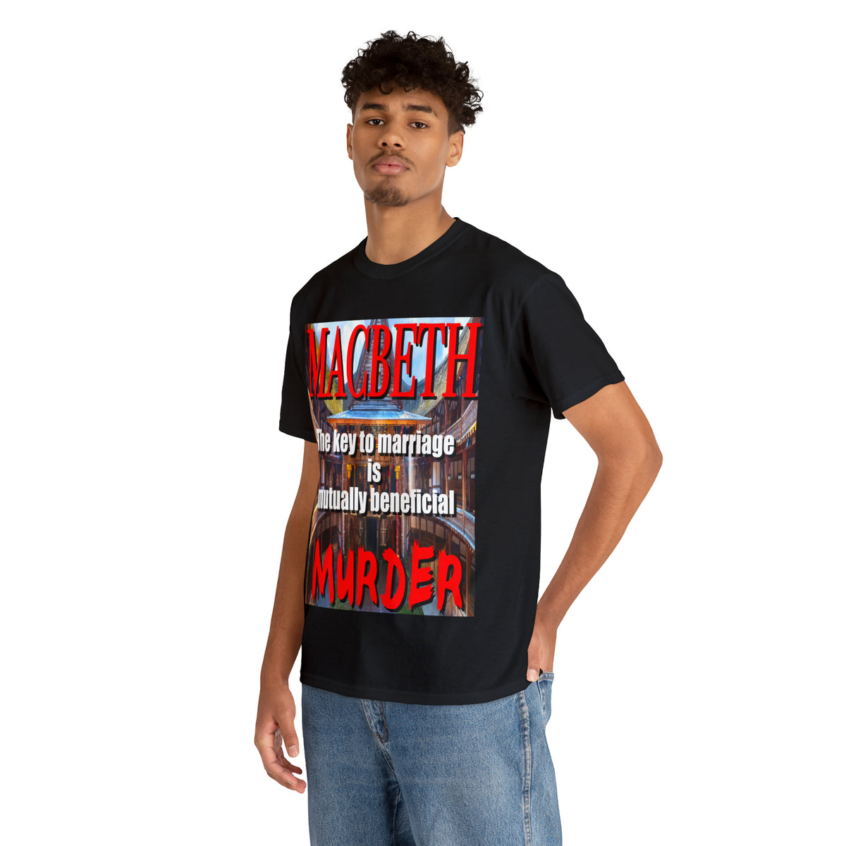 MACBETH the key to marriage is...- Unisex Heavy Cotton Tee