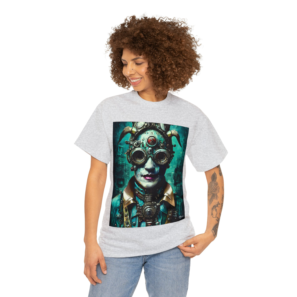 CYBER-STEAMPUNK LORD - Airt on a Shirt  - Unisex Heavy Cotton Tee - AUS