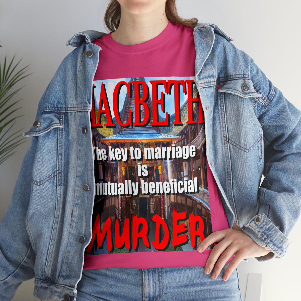 MACBETH the key to marriage is...- Unisex Heavy Cotton Tee