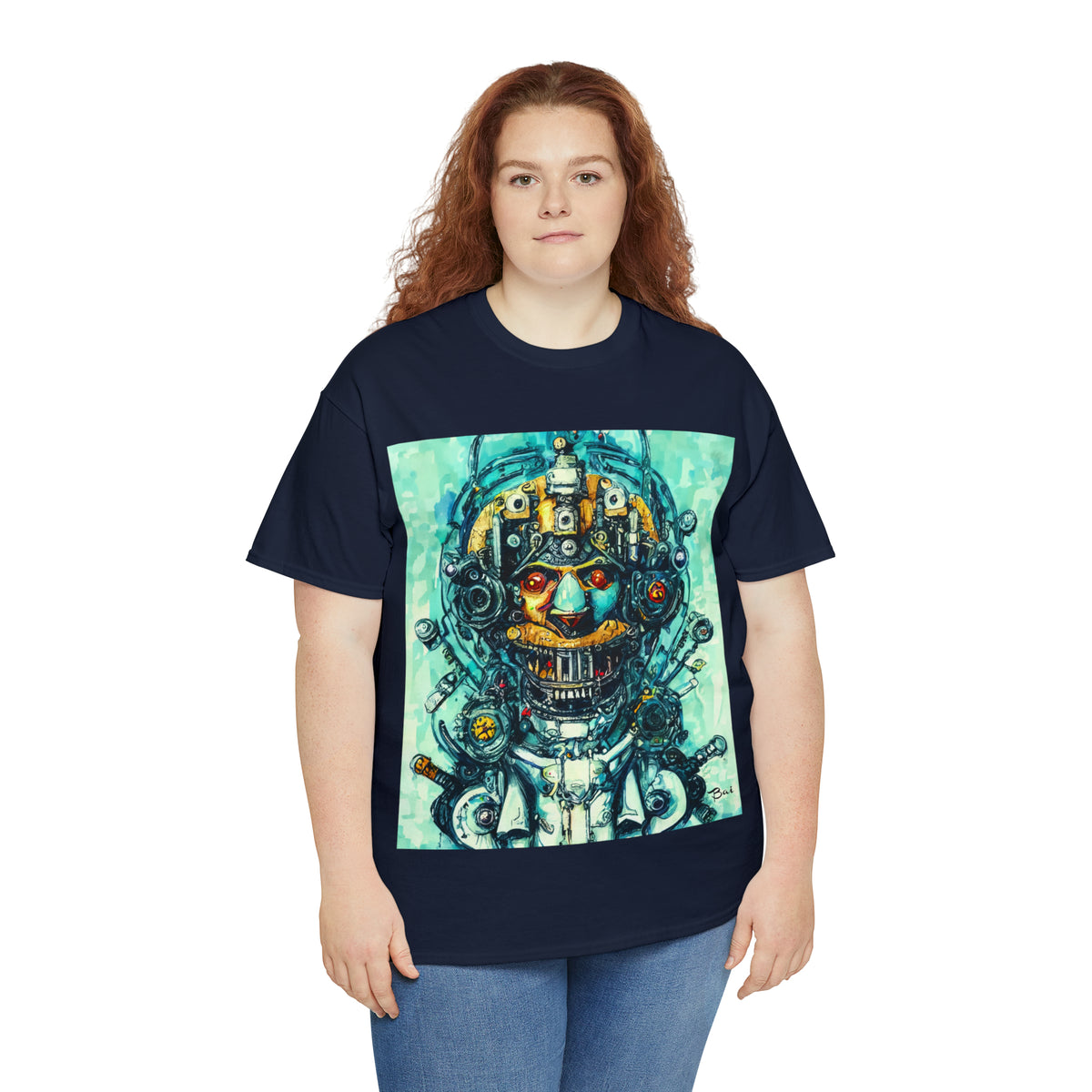 CYBERPUNK STEAMPUNK AUTON - Airt on a Shirt  - Unisex Heavy Cotton Tee - AUS