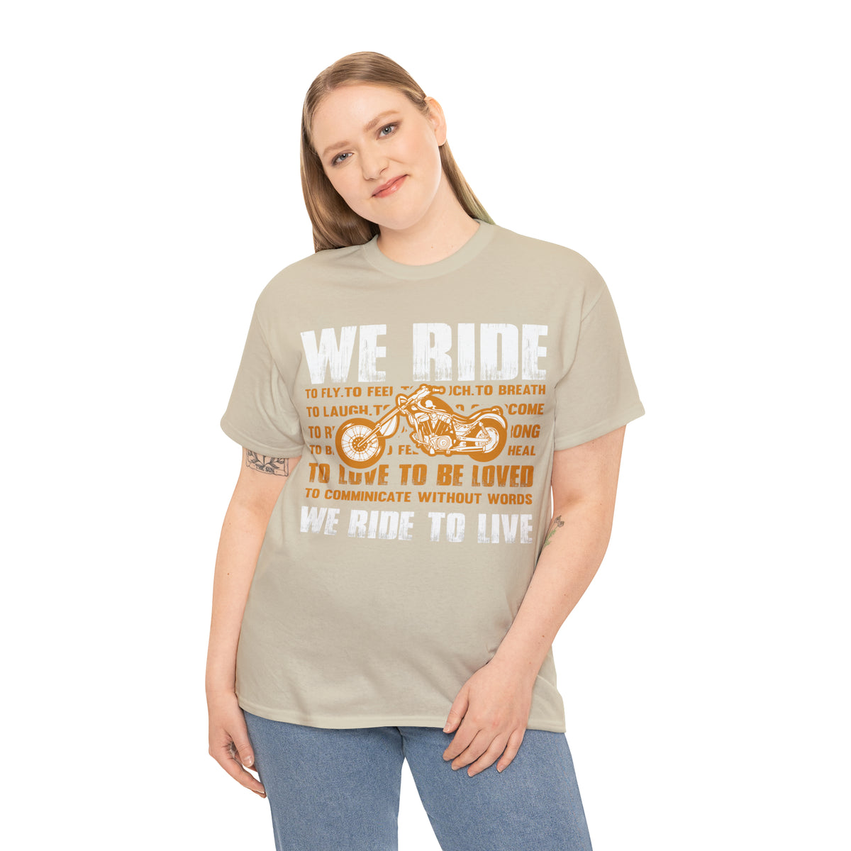 WE RIDE TO LIVE - Unisex Heavy Cotton Tee - USA