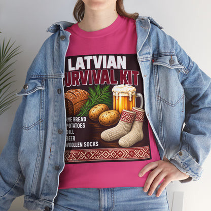 Latvian Survival Kit T-Shirt | Funny Latvian Gift | BalticAF