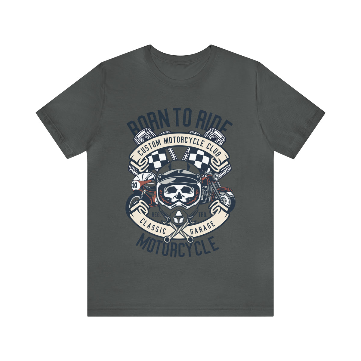 BORN TO RIDE Classic Garage - Unisex Jersey Short Sleeve Tee