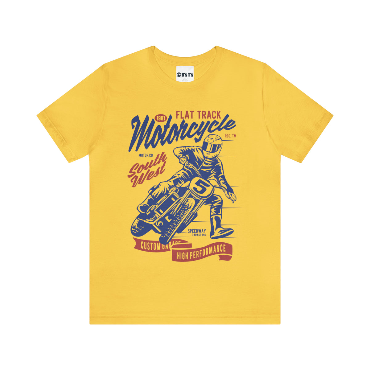 FLAT TRACK MOTORCYCLE - Unisex Jersey Short Sleeve Tee