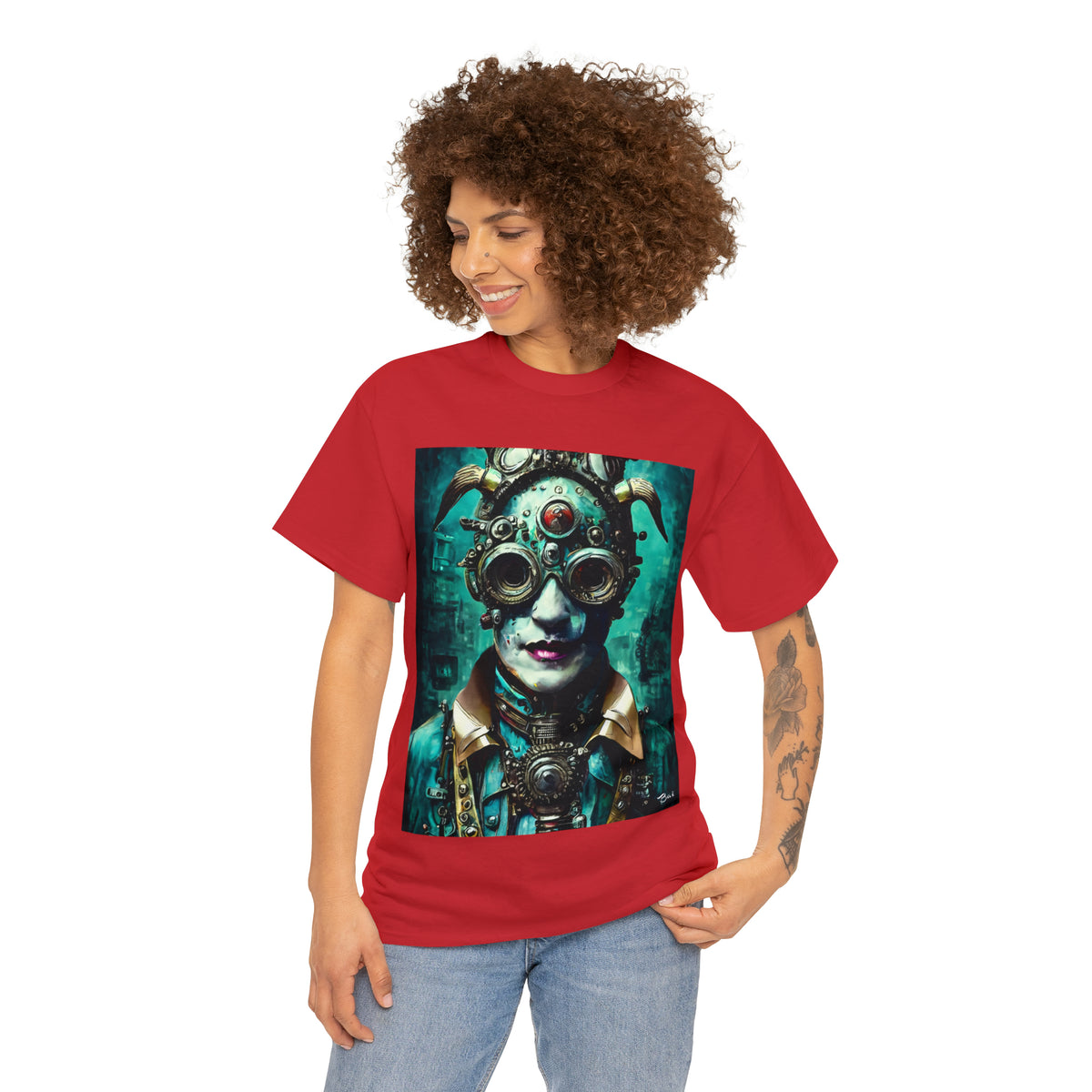 CYBER-STEAMPUNK LORD - Airt on a Shirt  - Unisex Heavy Cotton Tee - AUS