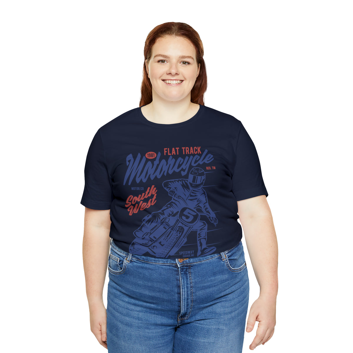 FLAT TRACK MOTORCYCLE - Unisex Jersey Short Sleeve Tee