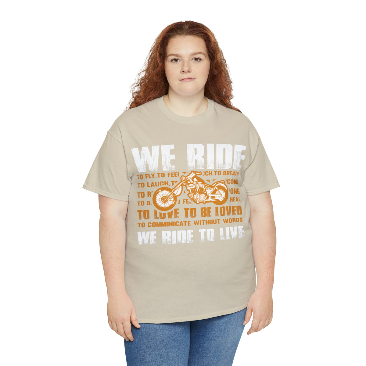 WE RIDE TO LIVE - Unisex Heavy Cotton Tee - USA