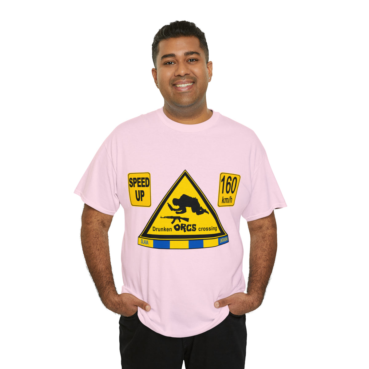 DRU**** ORCS CROSSING - 160 Km/h/SPEED UP - Unisex Heavy Cotton Tee - AUS