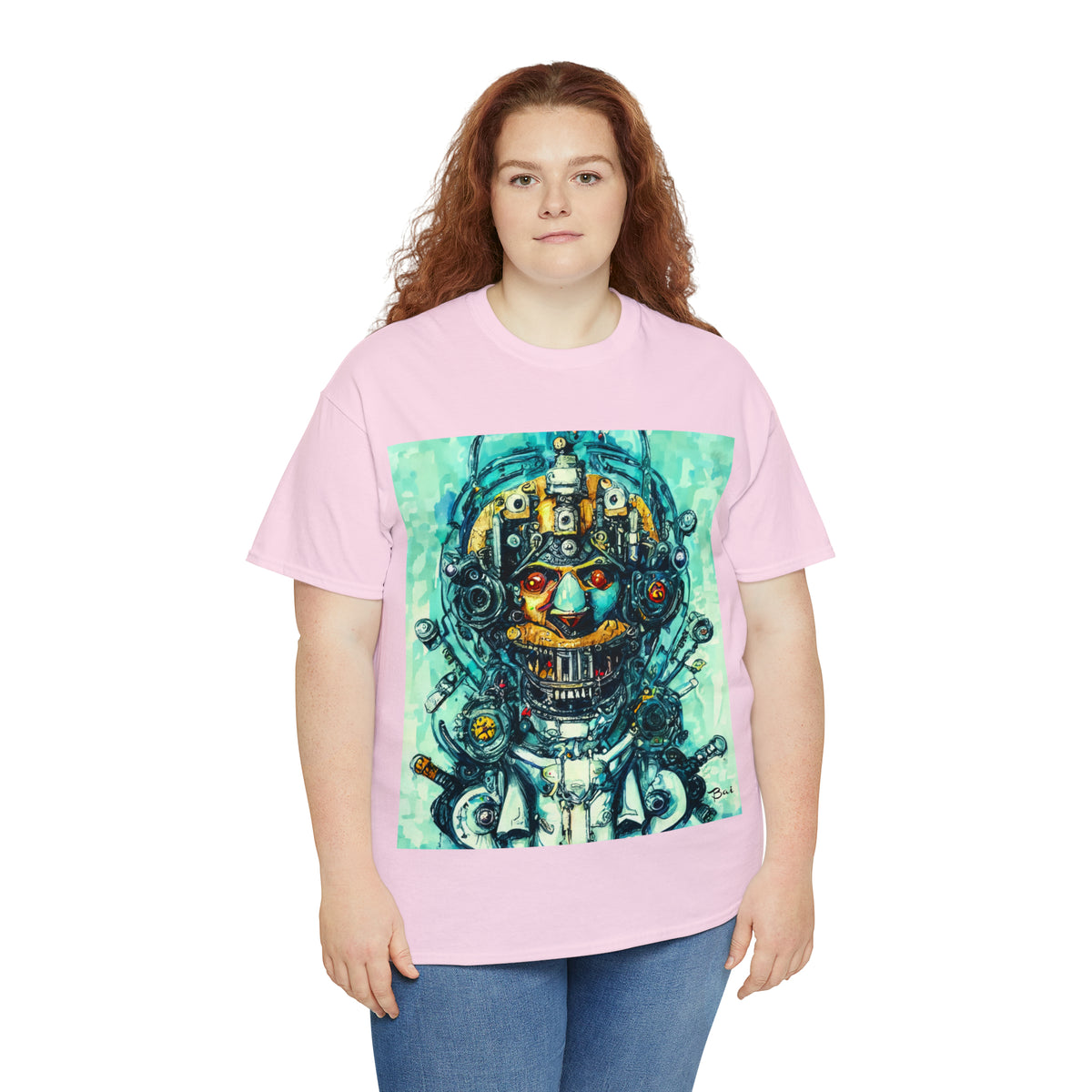CYBERPUNK STEAMPUNK AUTON - Airt on a Shirt  - Unisex Heavy Cotton Tee - AUS