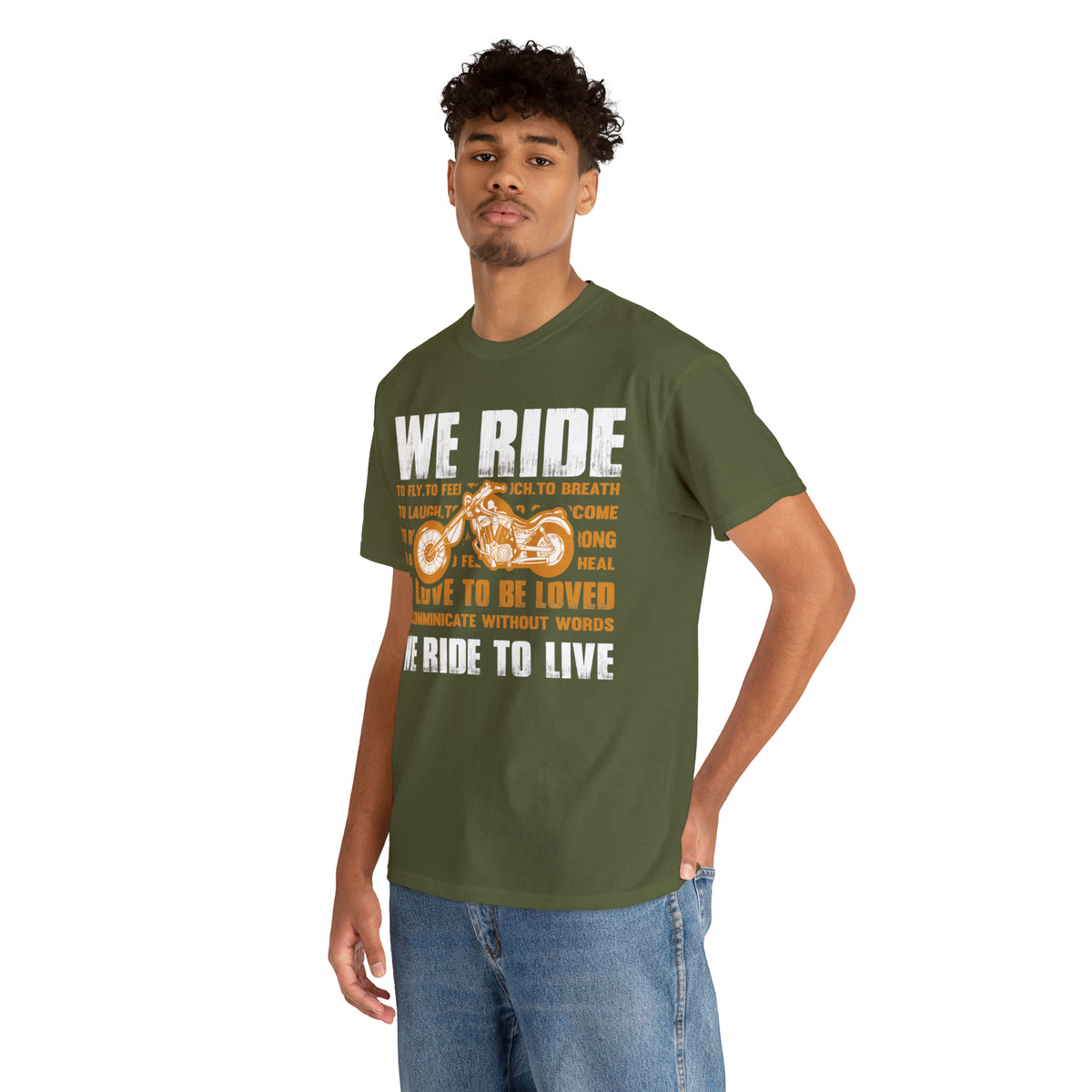WE RIDE TO LIVE - Unisex Heavy Cotton Tee - USA