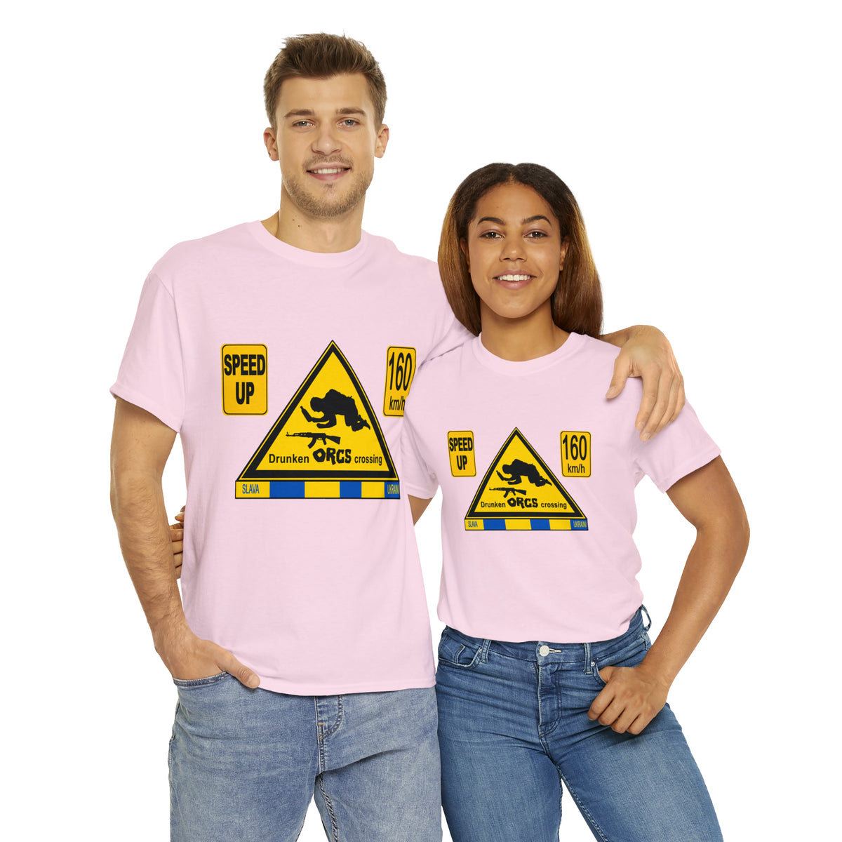 DRU**** ORCS CROSSING - 160 Km/h/SPEED UP - Unisex Heavy Cotton Tee - AUS