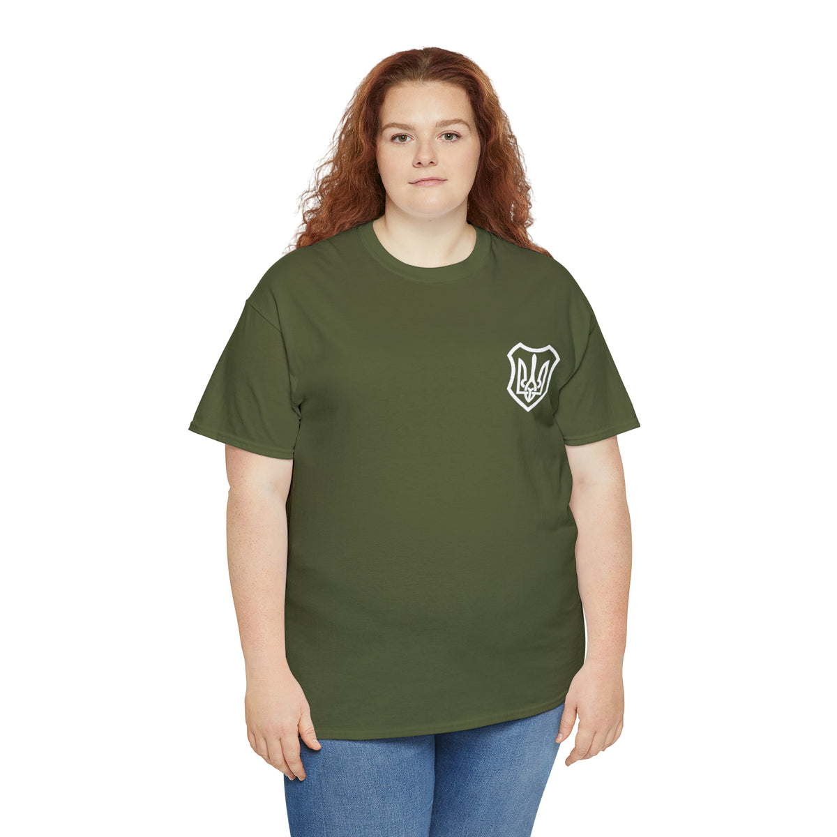 ICONIC UKRAINIAN TRIDENT T-SHIRT version 2 - Unisex Heavy Cotton Tee - AUS