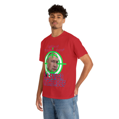 Help from Above SNIPER ON THE ROOF - Funny Unisex Heavy Cotton Tee - AUS