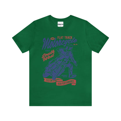 FLAT TRACK MOTORCYCLE - Unisex Jersey Short Sleeve Tee