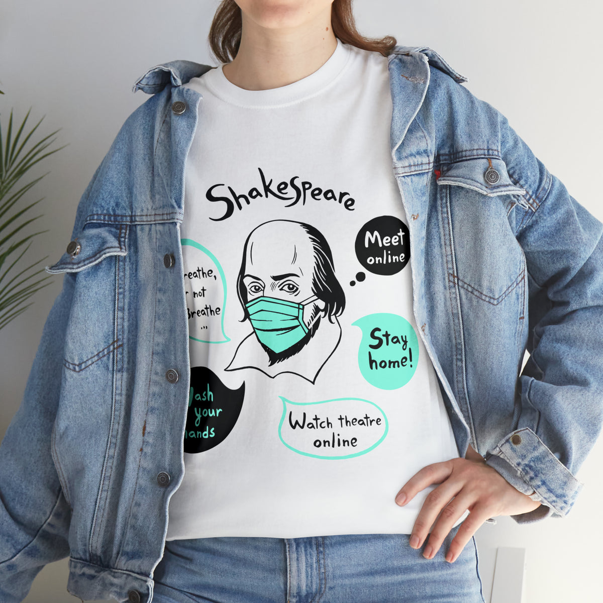 COVID-19 SHAKESPEARE (light) - Unisex Heavy Cotton Tee