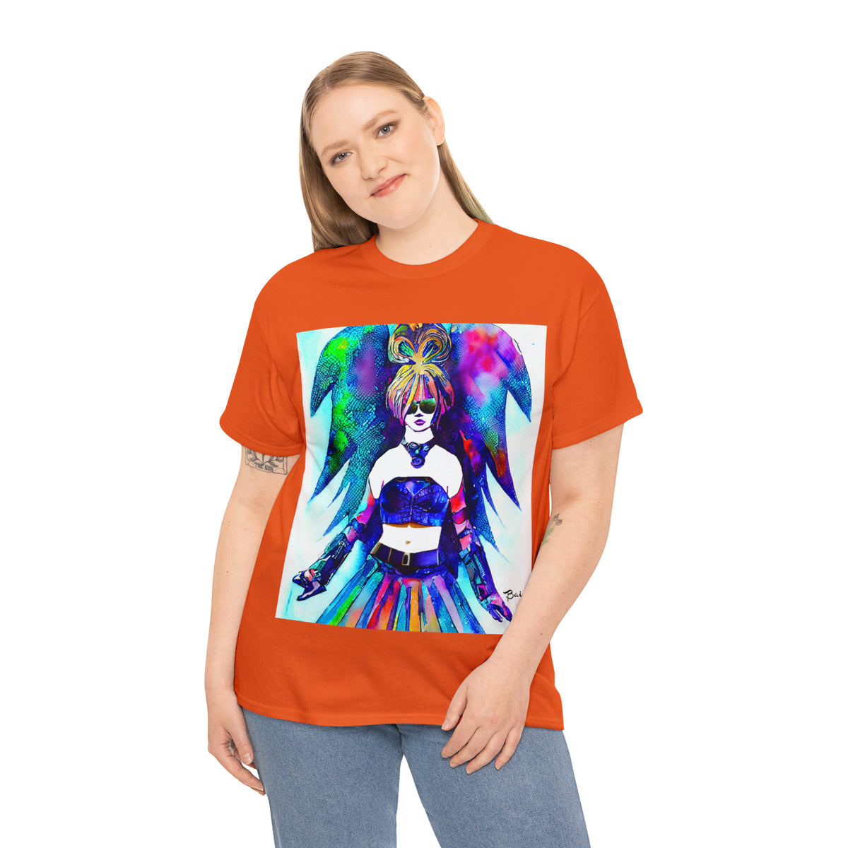 CYBER GIRL - Airt on a Shirt  - Unisex Heavy Cotton Tee - AUS