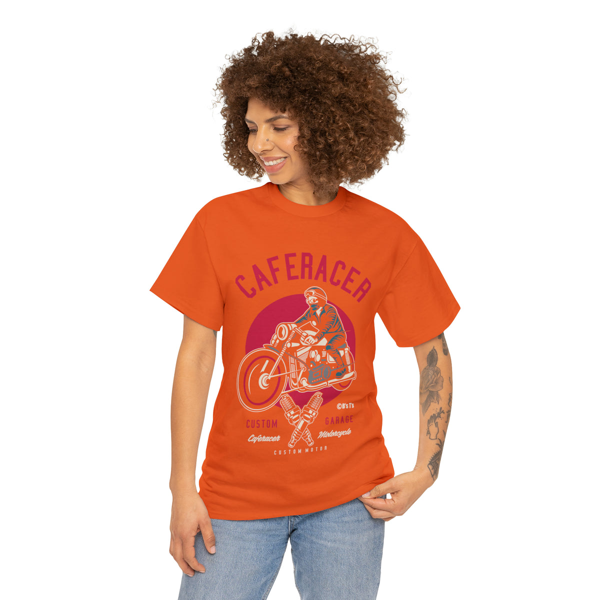 CAFE RACER Custom Garage - Unisex Heavy Cotton Tee