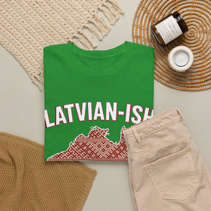 Latvian-ISH Australian T-Shirt | Funny Latvian Heritage Gift | BalticAF