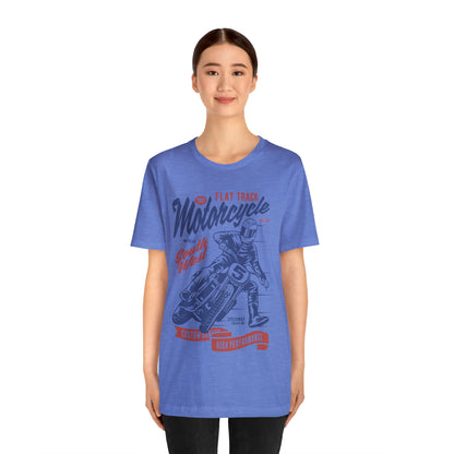 FLAT TRACK MOTORCYCLE - Unisex Jersey Short Sleeve Tee