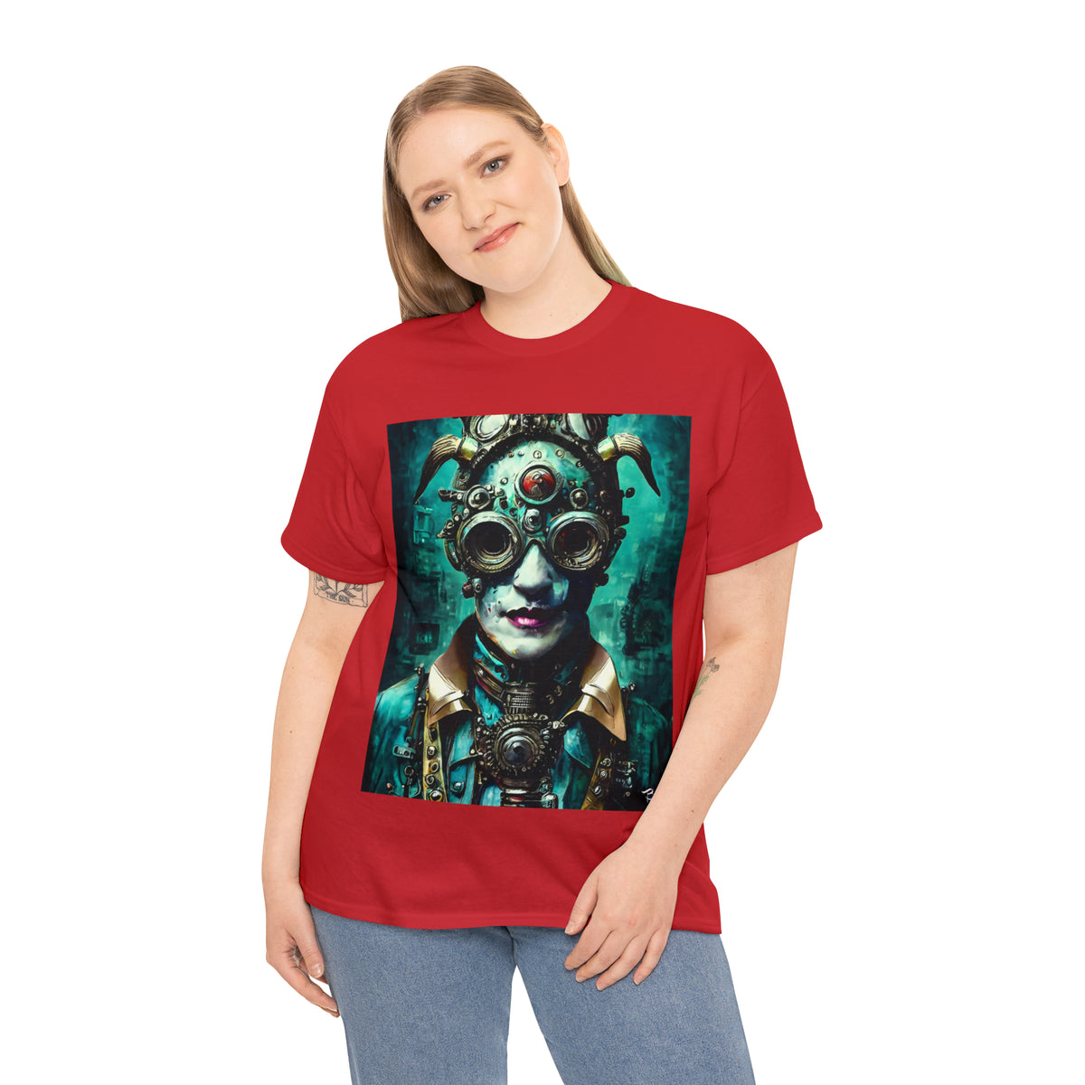 CYBER-STEAMPUNK LORD - Airt on a Shirt  - Unisex Heavy Cotton Tee - AUS
