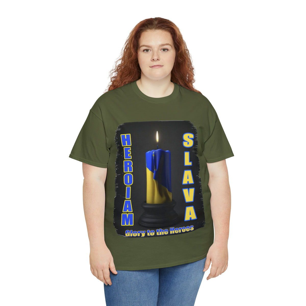 Remembrance Candle - "Heroiam Slava! - Glory to the Heroes" unisex T-shirt