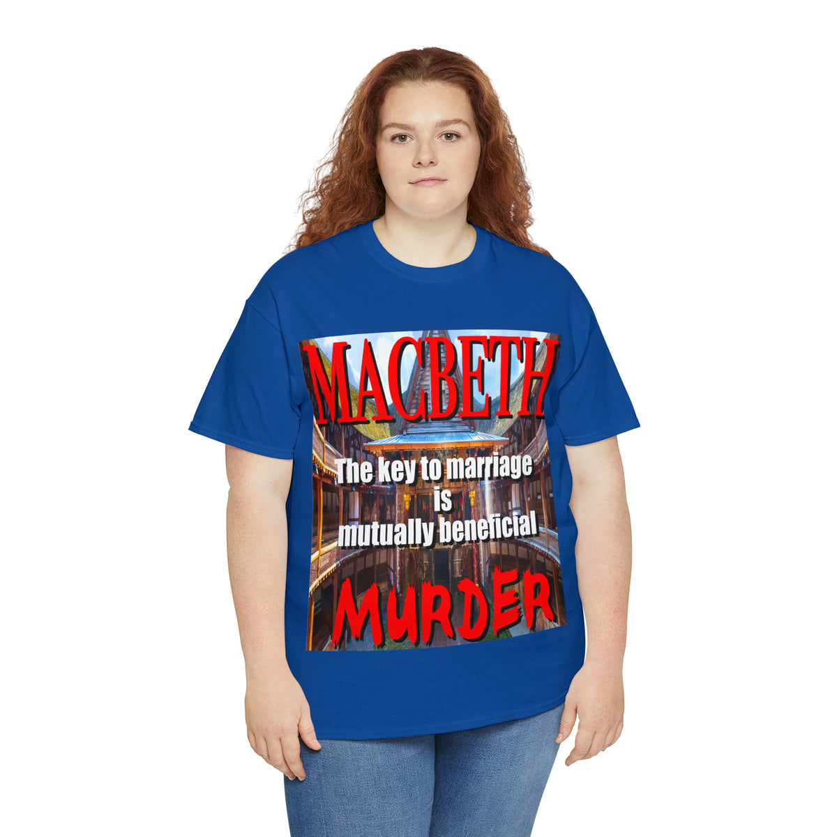 MACBETH the key to marriage is...- Unisex Heavy Cotton Tee
