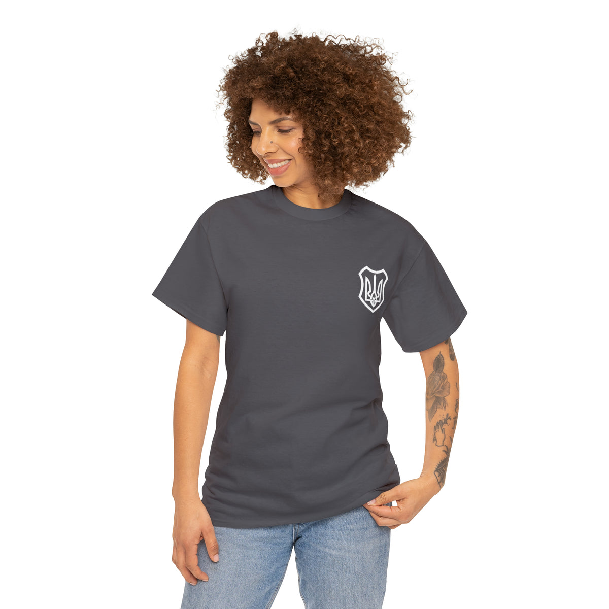 ICONIC UKRAINIAN TRIDENT T-SHIRT version 2 - Unisex Heavy Cotton Tee - AUS