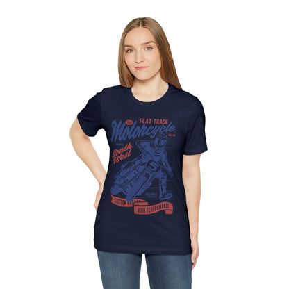FLAT TRACK MOTORCYCLE - Unisex Jersey Short Sleeve Tee