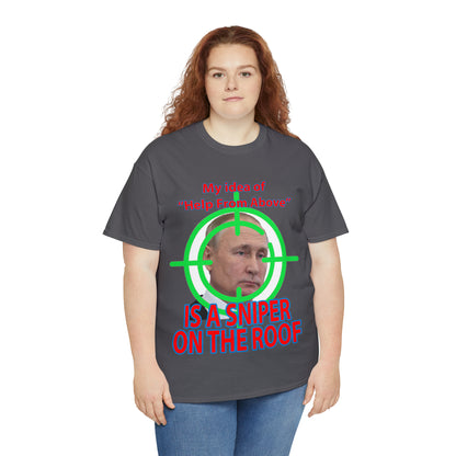 Help from Above SNIPER ON THE ROOF - Funny Unisex Heavy Cotton Tee - AUS
