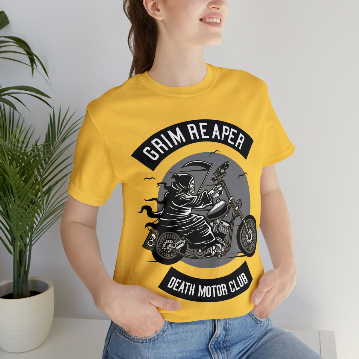 GRIM REAPER Death Motor Club - Unisex Jersey Short Sleeve Tee