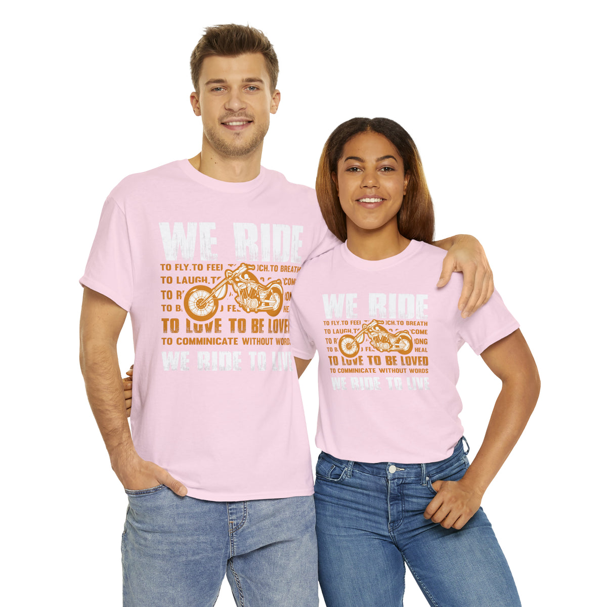 WE RIDE TO LIVE - Unisex Heavy Cotton Tee - USA