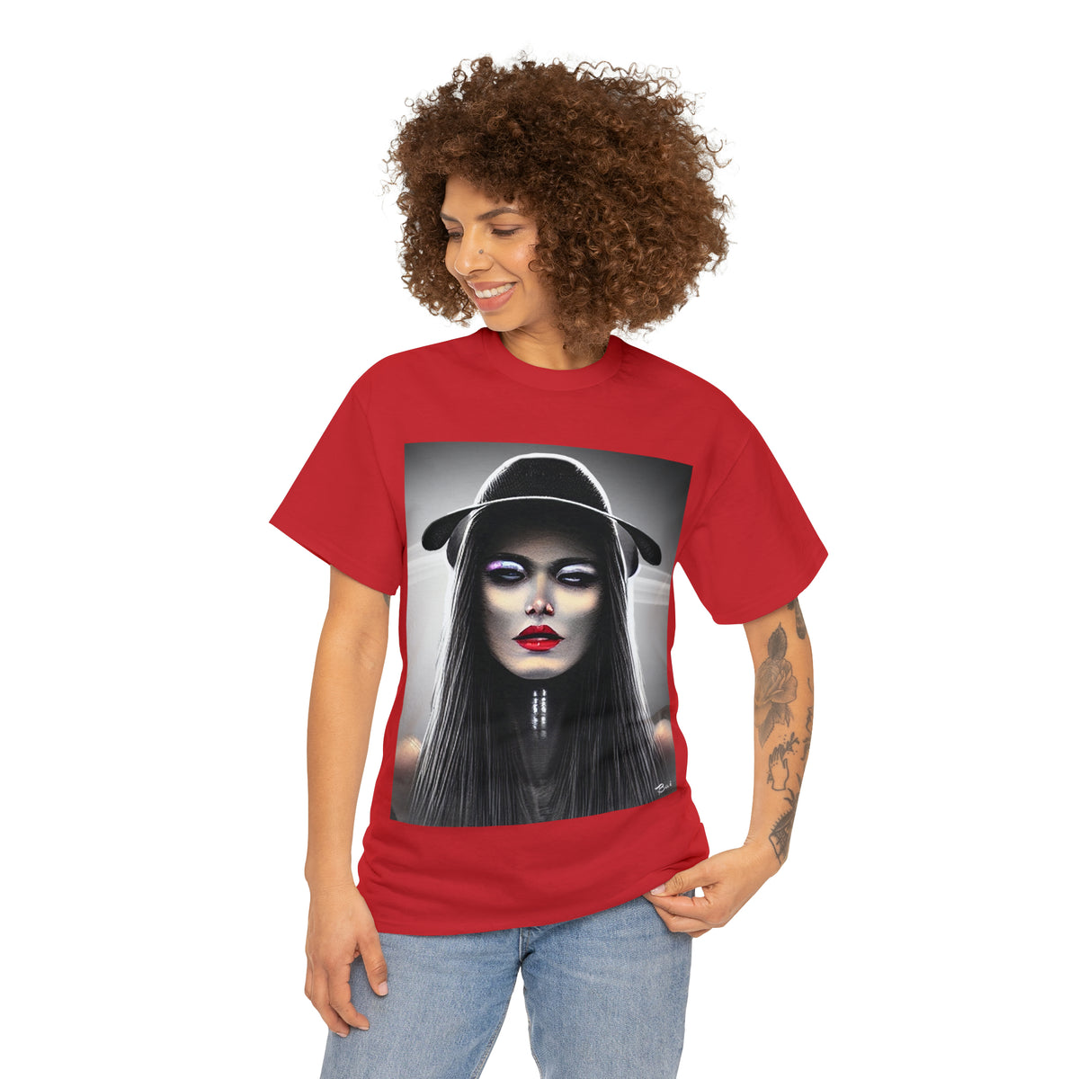 CYBERPUNK WITCH - Airt on a Shirt  - Unisex Heavy Cotton Tee - AUS