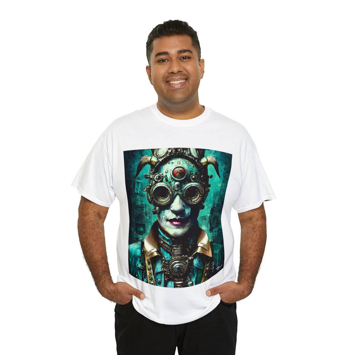 CYBER-STEAMPUNK LORD - Airt on a Shirt  - Unisex Heavy Cotton Tee - AUS