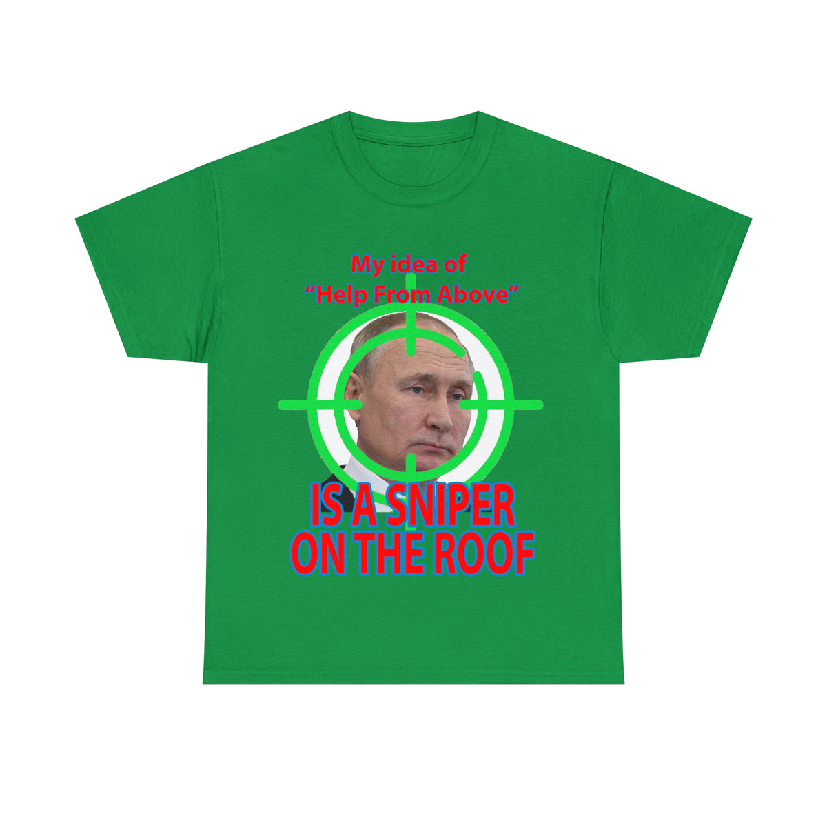 Help from Above SNIPER ON THE ROOF - Funny Unisex Heavy Cotton Tee - AUS