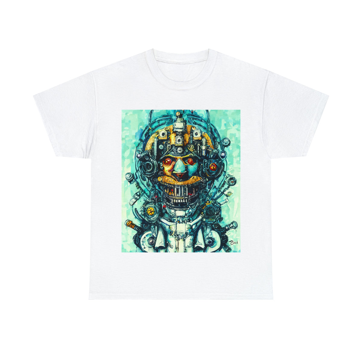 CYBERPUNK STEAMPUNK AUTON - Airt on a Shirt  - Unisex Heavy Cotton Tee - AUS